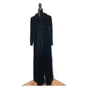 SOLD Vintage Edwardian Black Velvet Heavy Coat